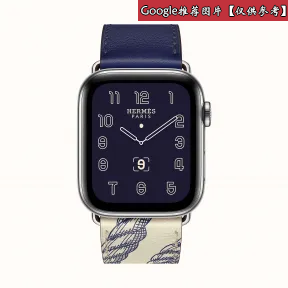 爱马仕/Hermes 蓝色 Apple Watch Hermès Series 5腕表，搭配44毫米单圈表带 H0250001_00_|_H078747CJAA